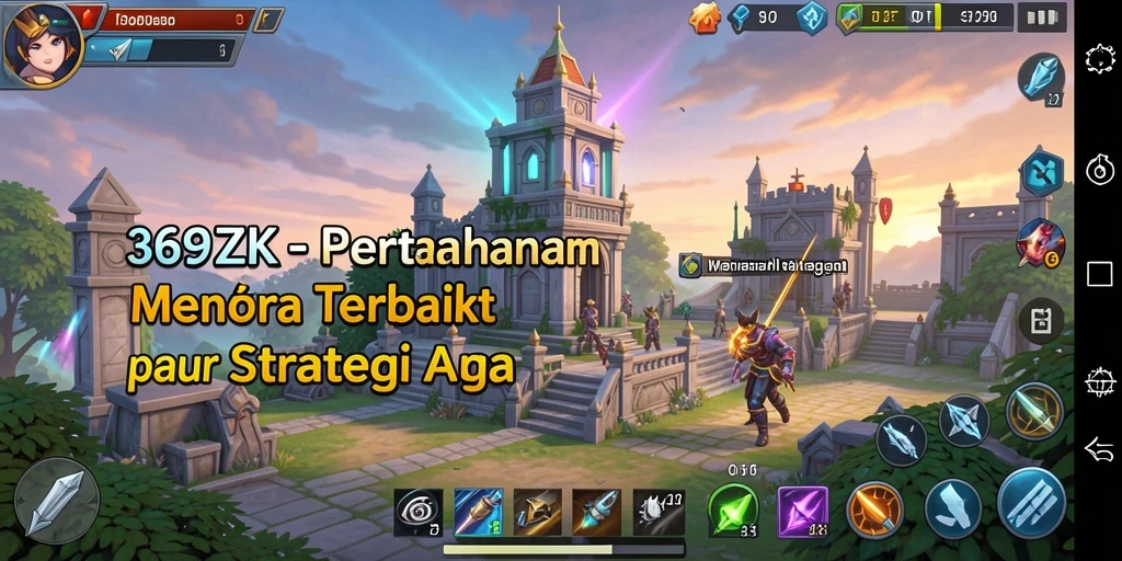 Tampilan gameplay <strong>369ZK</strong> yang menegangkan dalam pertahanan menara.