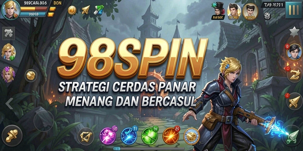 Tampilan gameplay strategis dalam 98SPIN dengan kolaborasi tim.