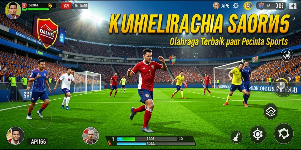 Tangkapan layar menampilkan aksi seru dalam permainan olahraga API66.