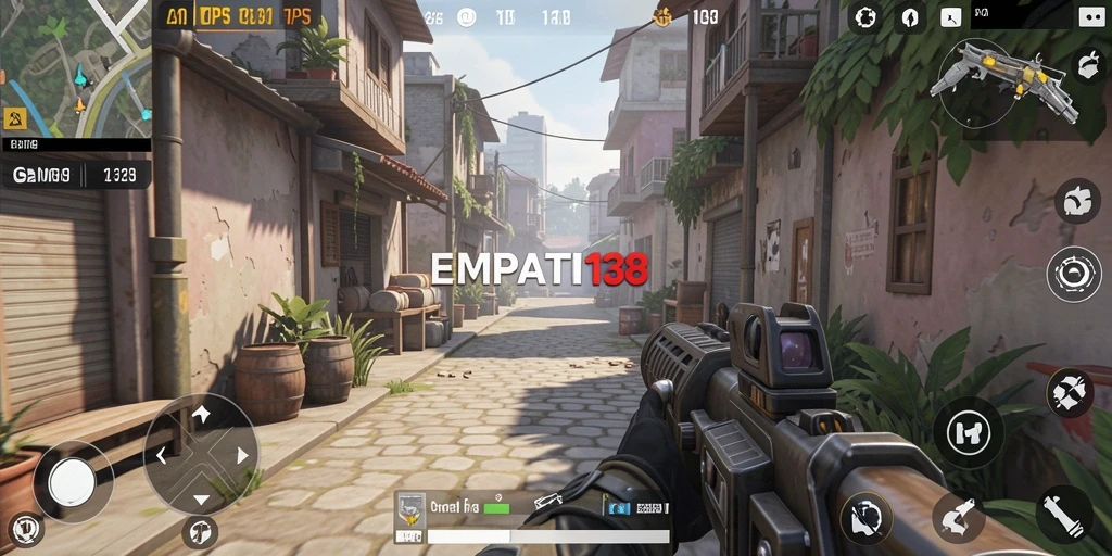 Tampilan seru gameplay EMPATI138 dalam aksi TPS.