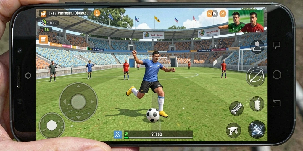 Screenshot utama F7F7 menampilkan aksi seru dalam permainan olahraga.