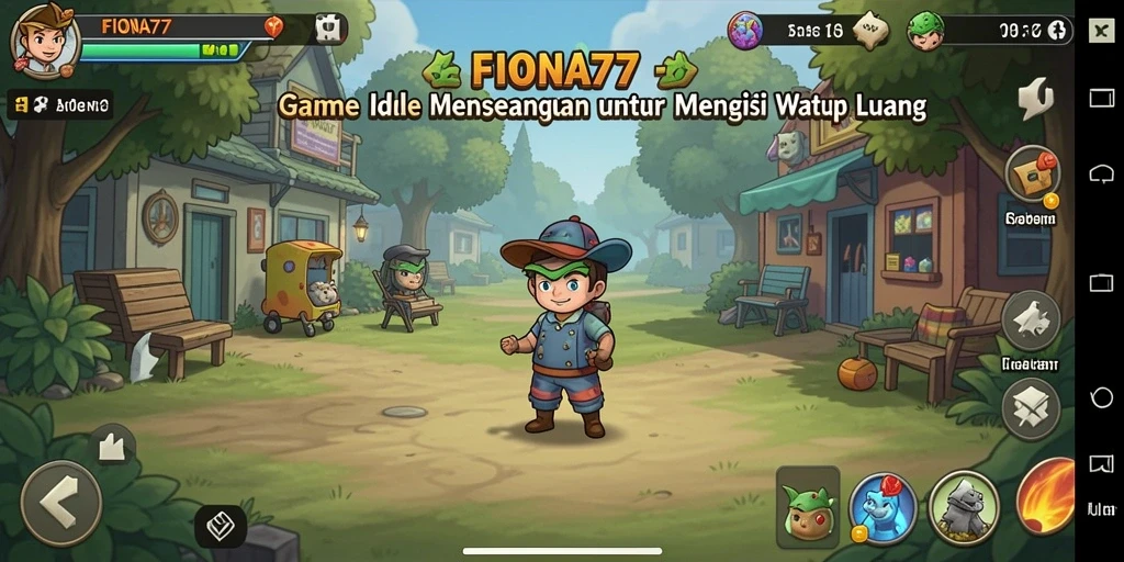 Tampilan gameplay <strong>FIONA77</strong> yang menarik dan penuh warna.