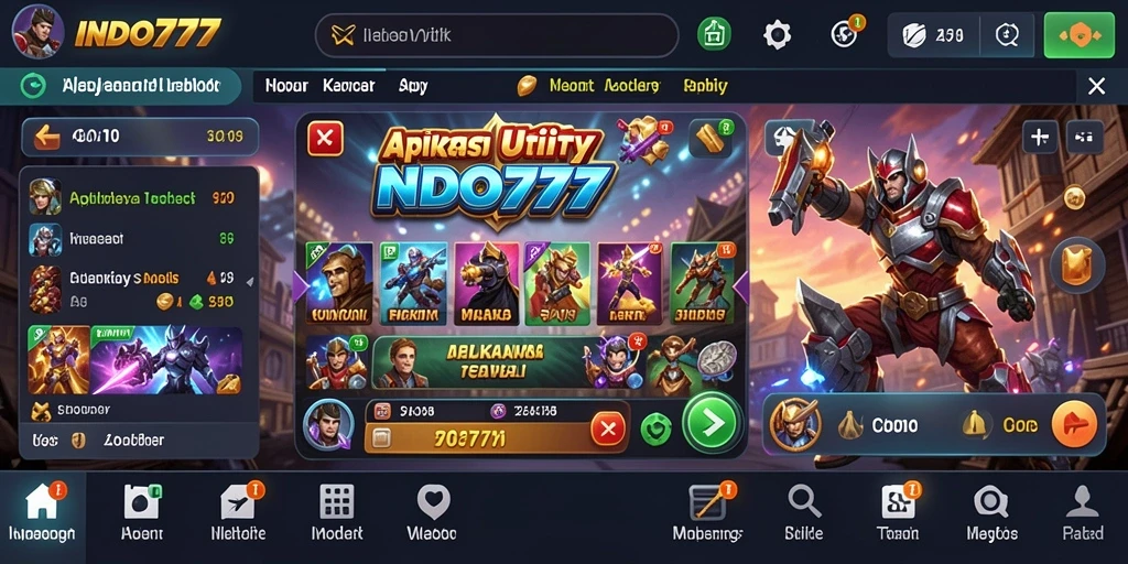 Screenshot INDO777 menampilkan tampilan antarmuka yang intuitif dan modern.
