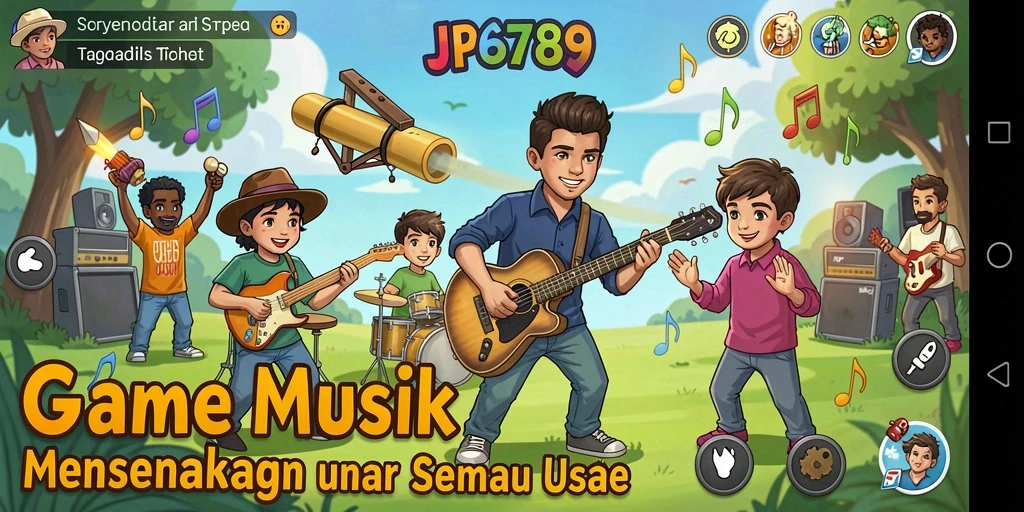 Tampilan gameplay JP6789 dengan irama musik yang seru.