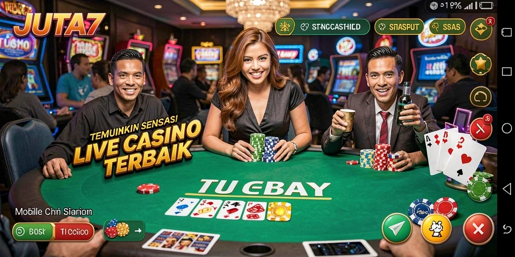 Tampilan gameplay menarik dalam aplikasi Live Casino JUTA7.