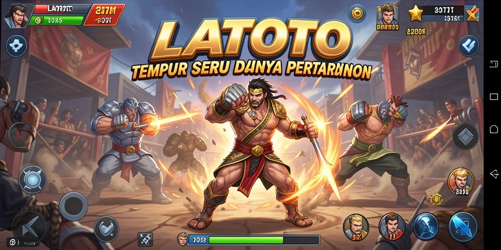 Tampilan aksi seru dari LATOTO saat pertarungan berlangsung.