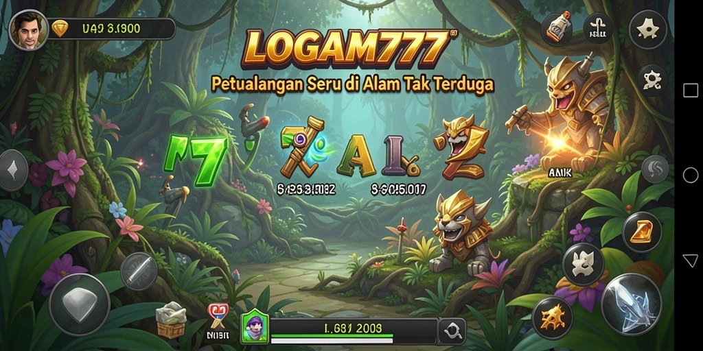 Screenshot menunjukkan karakter utama menjelajahi hutan misterius.