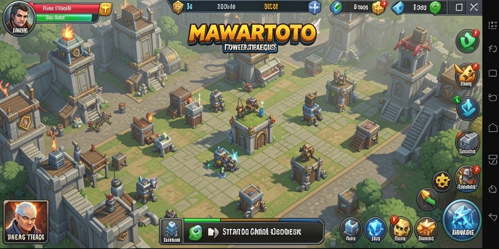 Screenshot gameplay <strong>MAWARTOTO</strong> menampilkan aksi pertahanan yang seru.