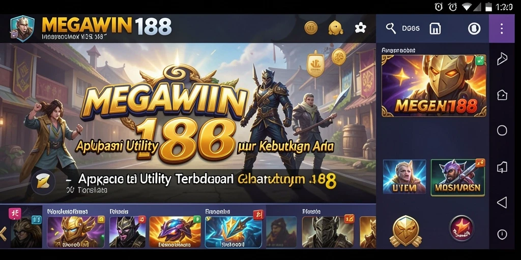 Tampilan antarmuka MEGAWIN188 yang intuitif dan fungsional.