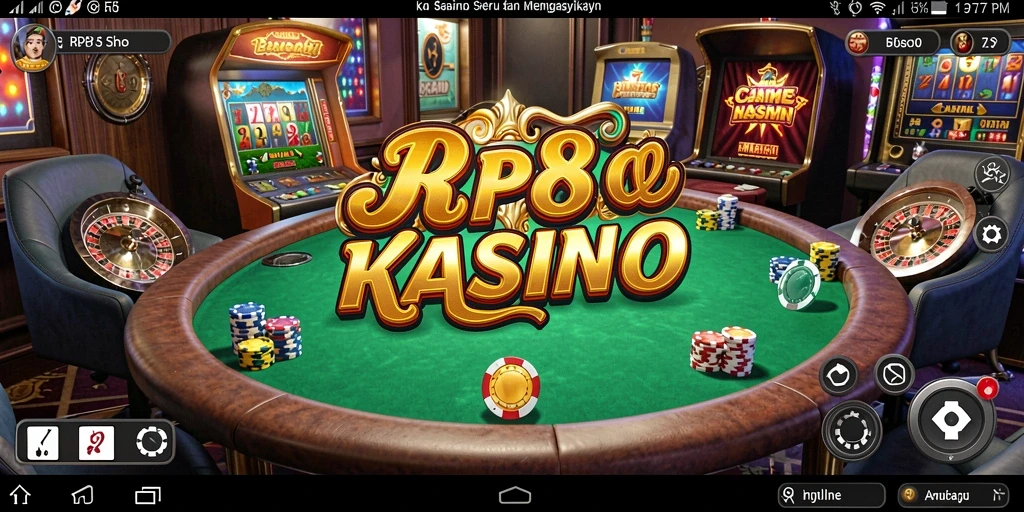 Tampilan gameplay yang menarik dalam RP8 dengan berbagai permainan Kasino.