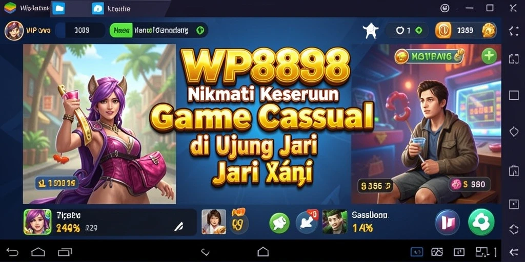Tampilan gameplay WP888 yang ceria dan menarik saat dimainkan.