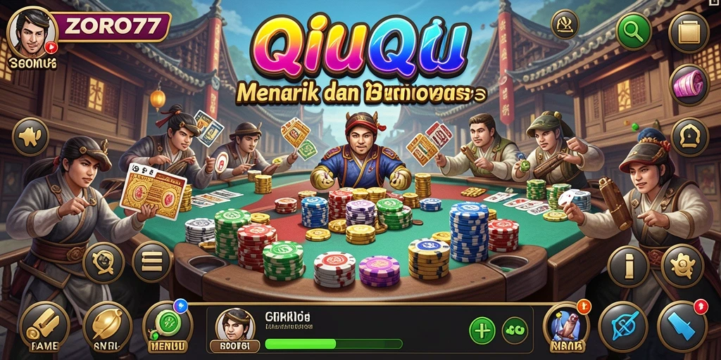 Gameplay seru ZORO77 dalam aksi QiuQiu.